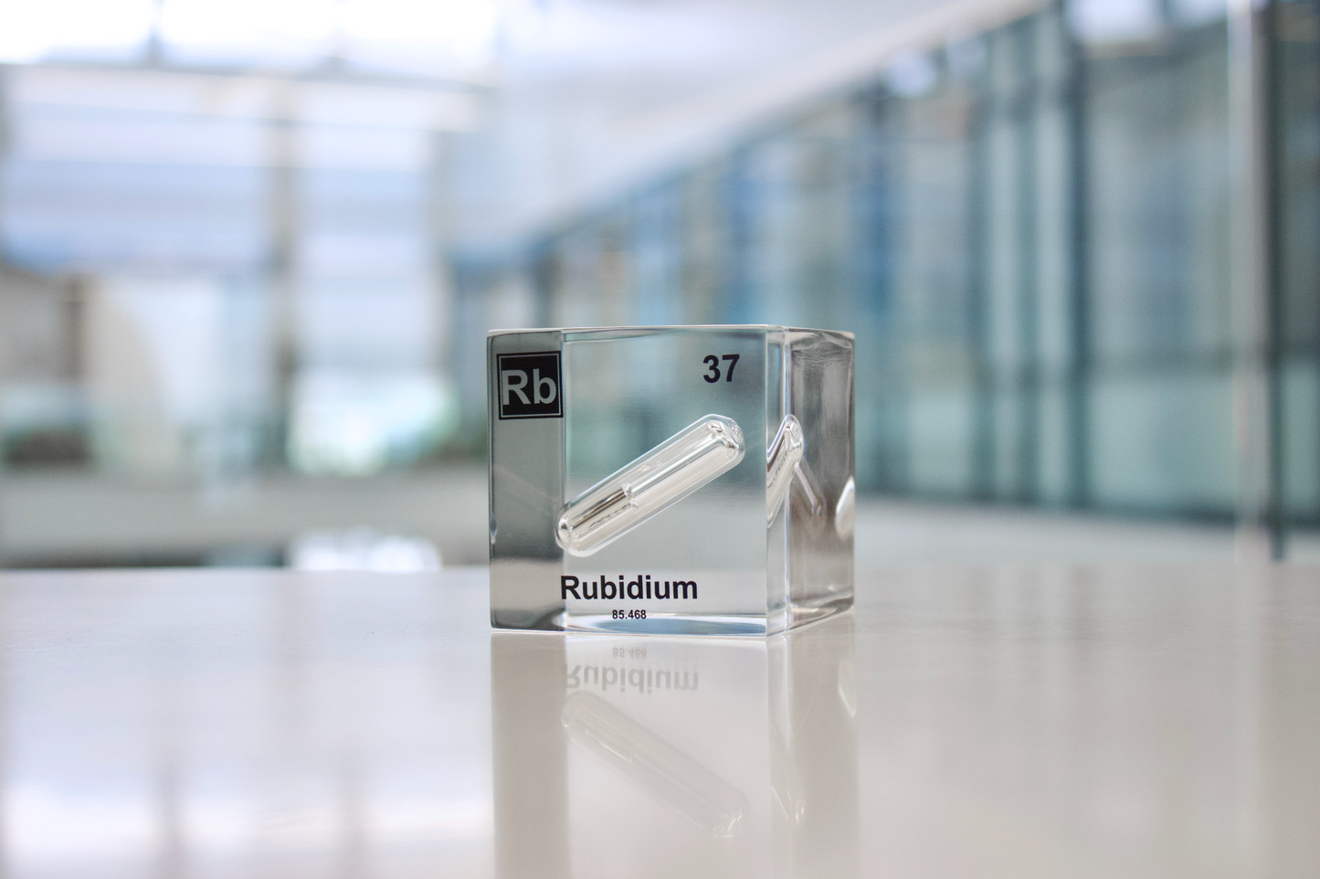 Rubidium Element Cube - 2" Acrylic Display - Atomic Number 37