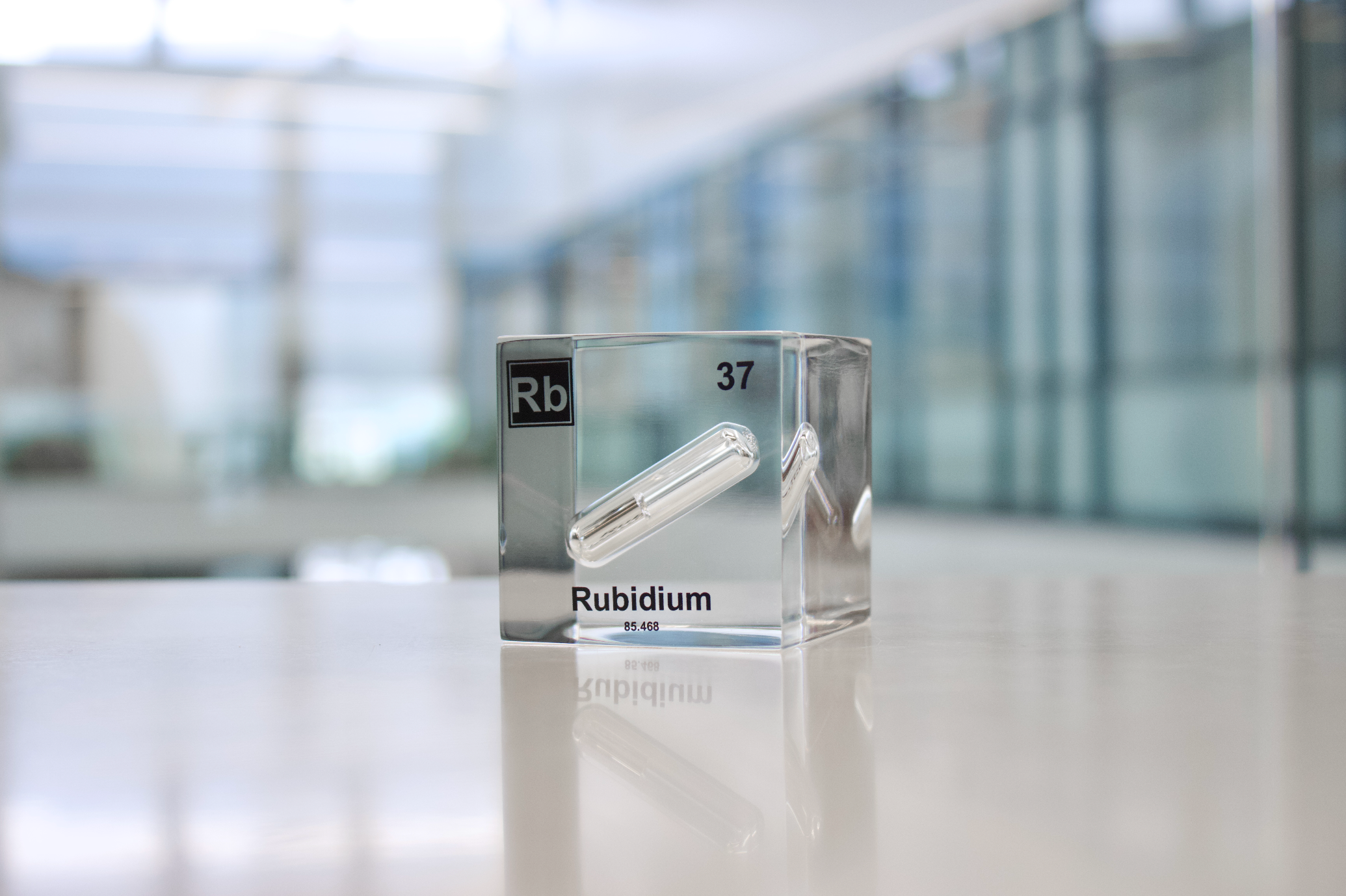 Rubidium Element Cube - 2" Acrylic Display - Atomic Number 37