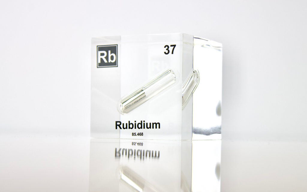 Rubidium Element Cube - 2" Acrylic Display - Atomic Number 37