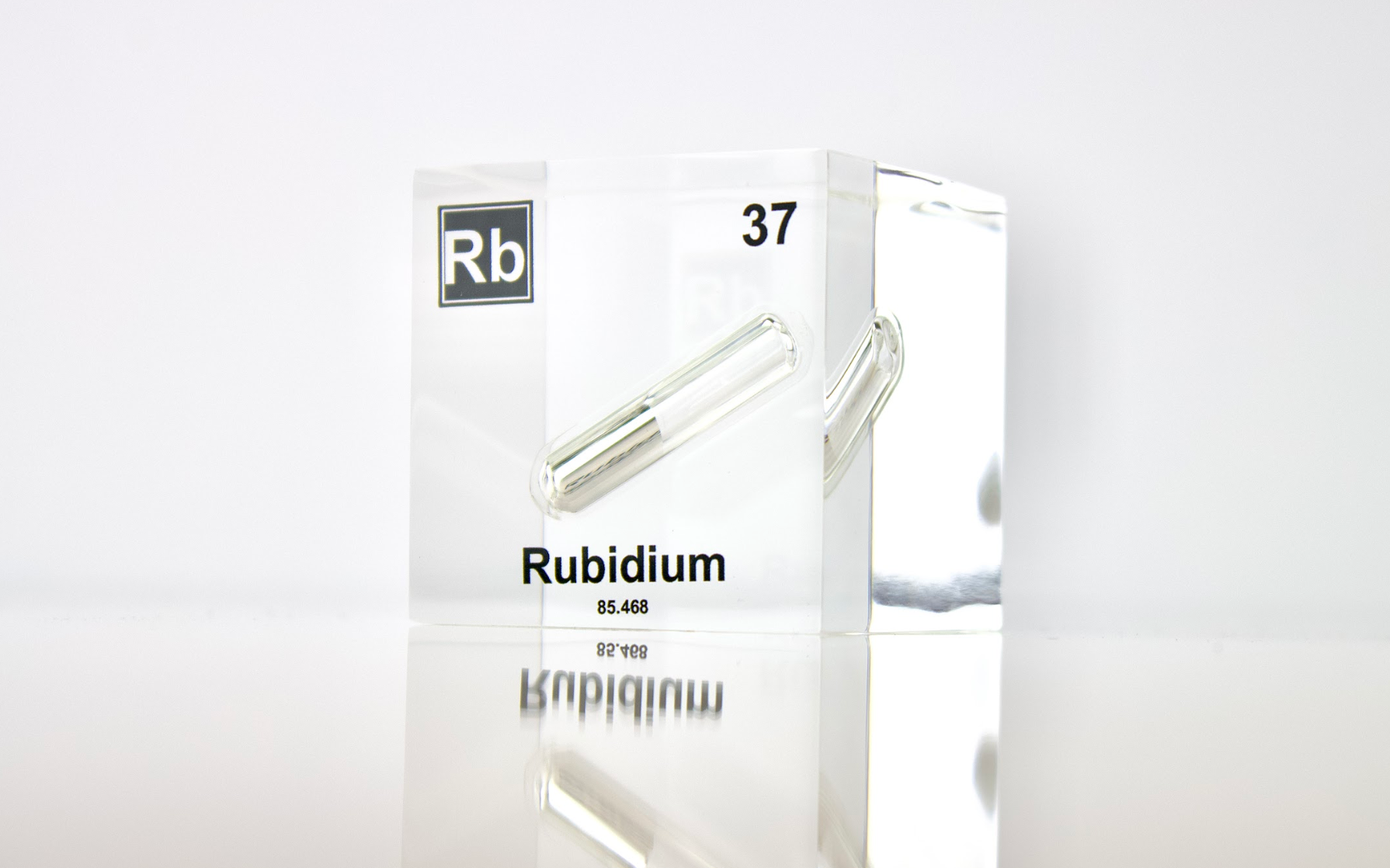 Rubidium Element Cube - 2" Acrylic Display - Atomic Number 37