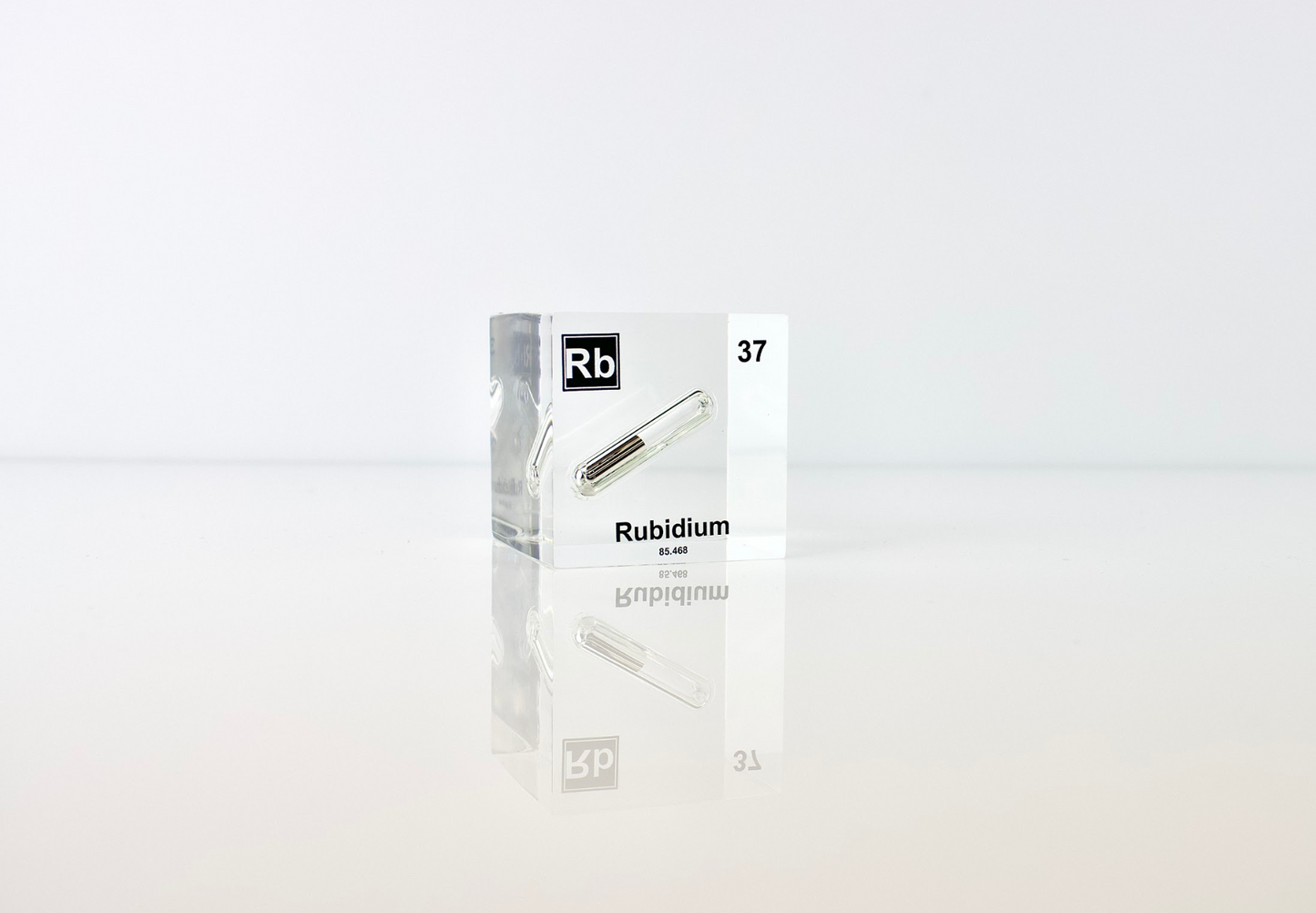 Rubidium Element Cube - 2" Acrylic Display - Atomic Number 37