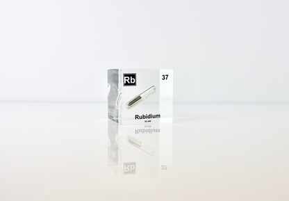 Rubidium Element Cube - 2" Acrylic Display - Atomic Number 37