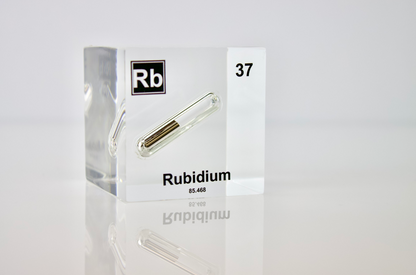 Rubidium Element Cube - 2" Acrylic Display - Atomic Number 37