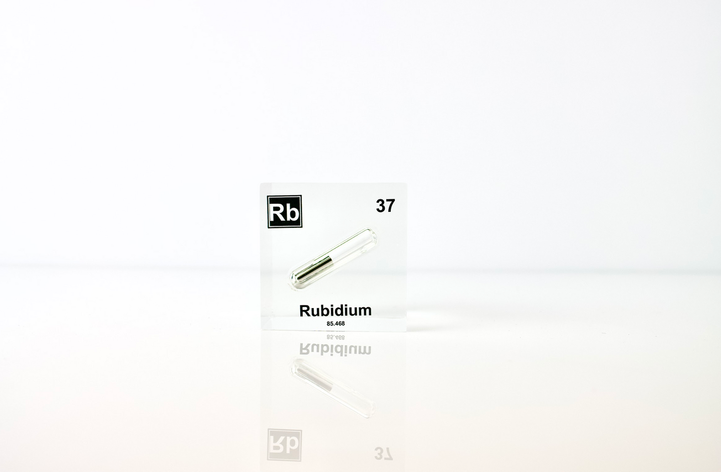 Rubidium Element Cube - 2" Acrylic Display - Atomic Number 37