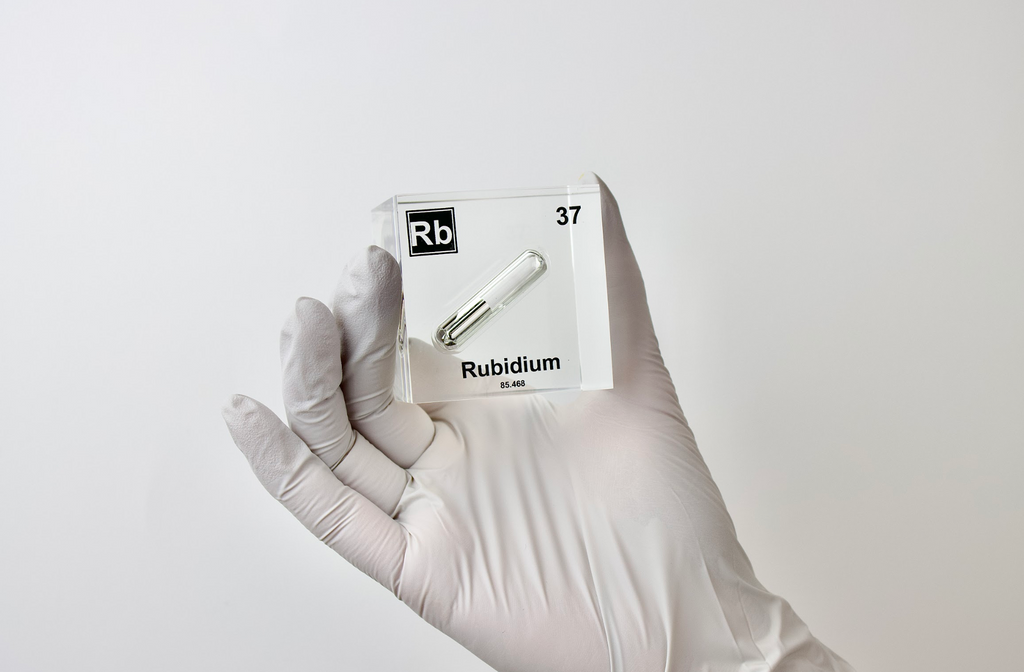 Rubidium Element Cube - 2" Acrylic Display - Atomic Number 37