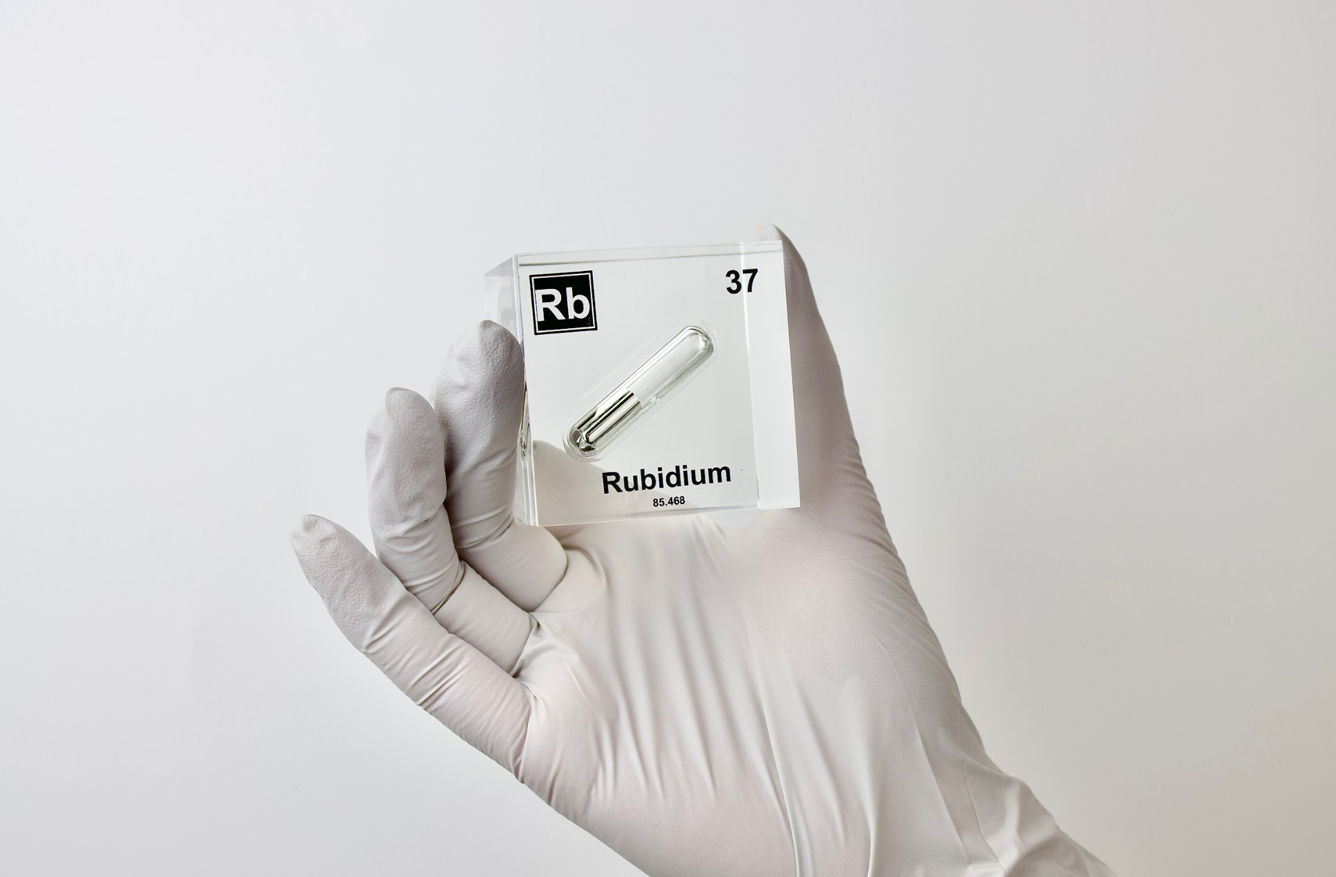 Rubidium Element Cube - 2" Acrylic Display - Atomic Number 37