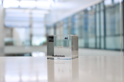 Ruthenium Element Cube - 2" Acrylic Display - Atomic Number 44