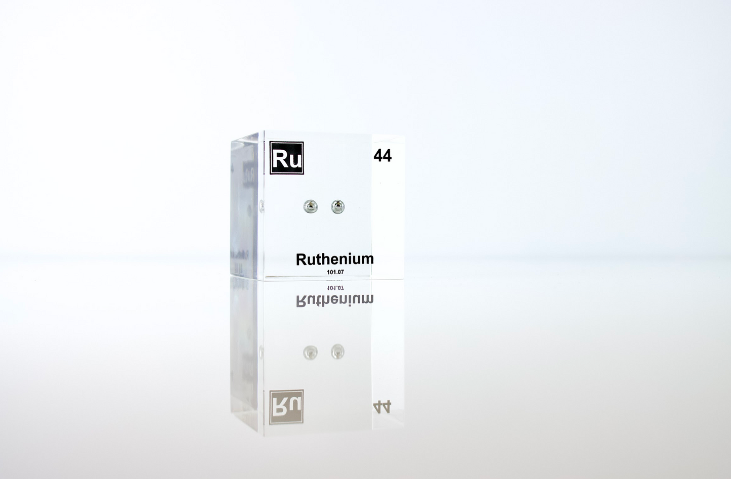 Ruthenium Element Cube - 2" Acrylic Display - Atomic Number 44