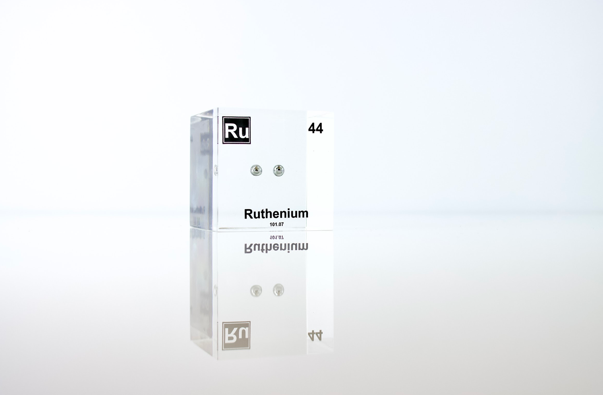 Ruthenium Element Cube - 2" Acrylic Display - Atomic Number 44