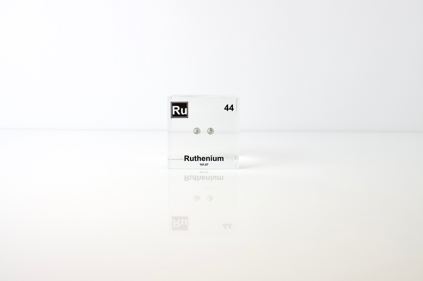 Ruthenium Element Cube - 2" Acrylic Display - Atomic Number 44