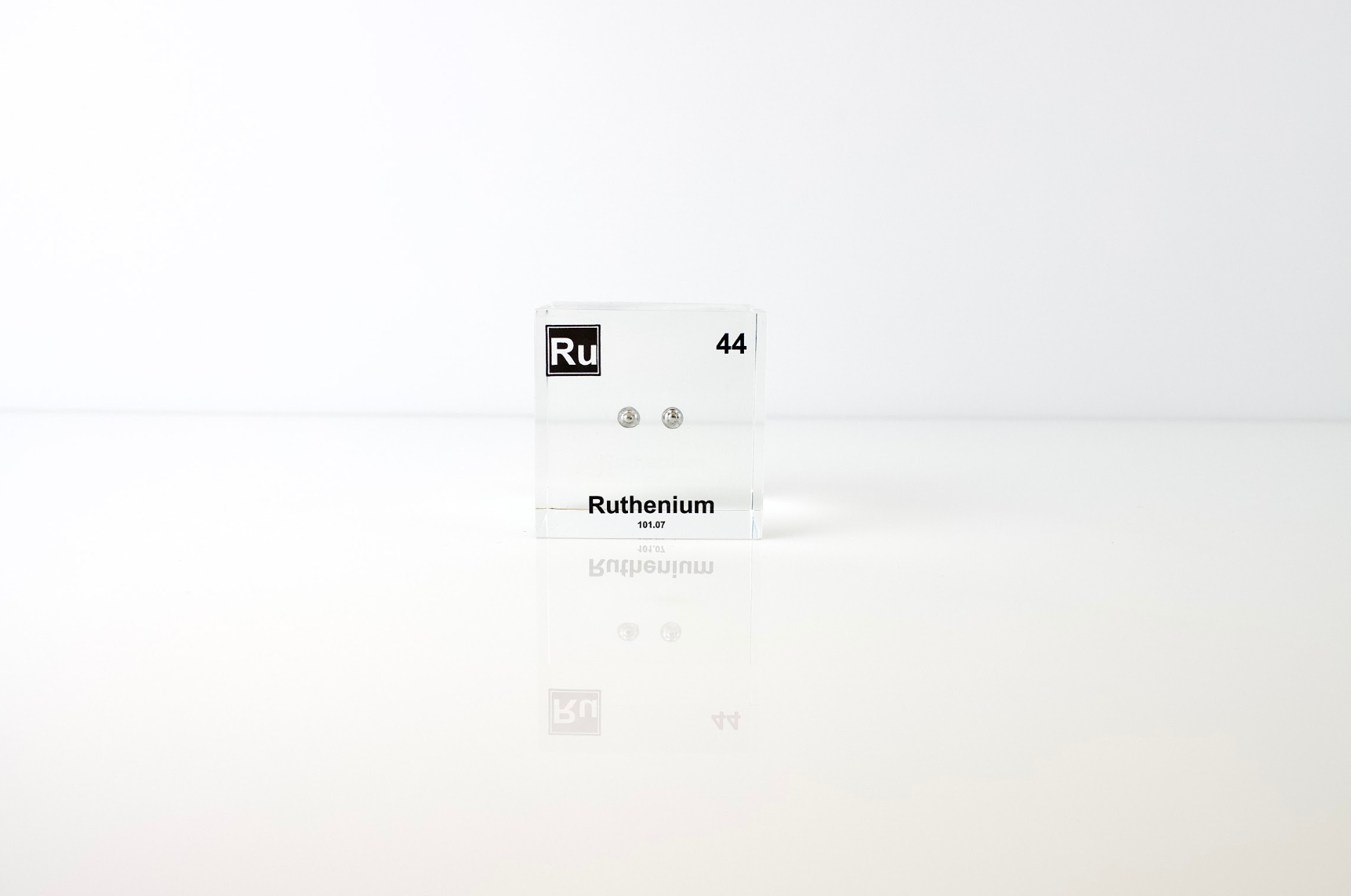 Ruthenium Element Cube - 2" Acrylic Display - Atomic Number 44