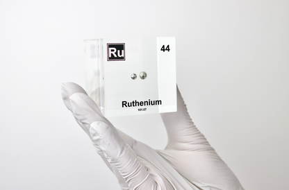 Ruthenium Element Cube - 2" Acrylic Display - Atomic Number 44