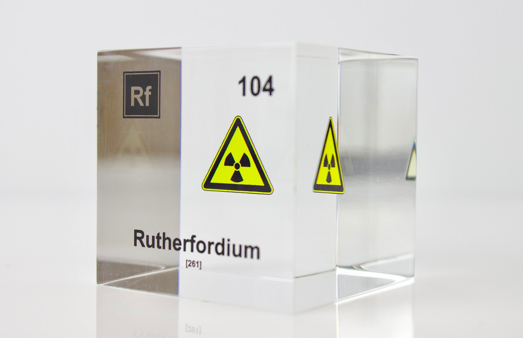 Rutherfordium Element Cube - 2" Acrylic Display - Atomic Number 104