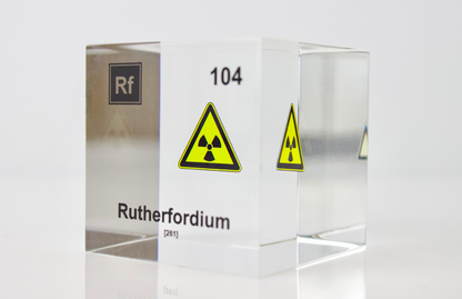 Rutherfordium Element Cube - 2" Acrylic Display - Atomic Number 104