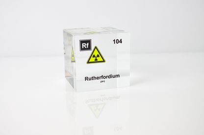 Rutherfordium Element Cube - 2" Acrylic Display - Atomic Number 104