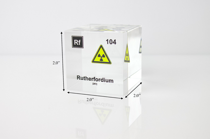 Rutherfordium Element Cube - 2" Acrylic Display - Atomic Number 104