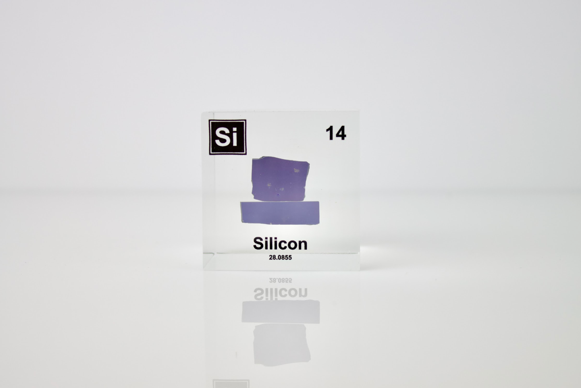 Silicon Element Cube - 2" Acrylic Display - Atomic Number 14
