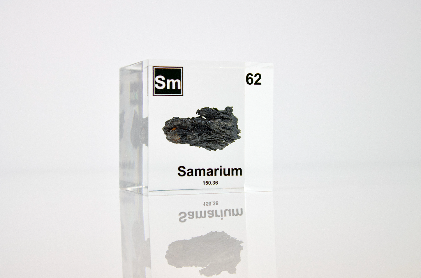 Samarium Element Cube - 2" Acrylic Display - Atomic Number 62