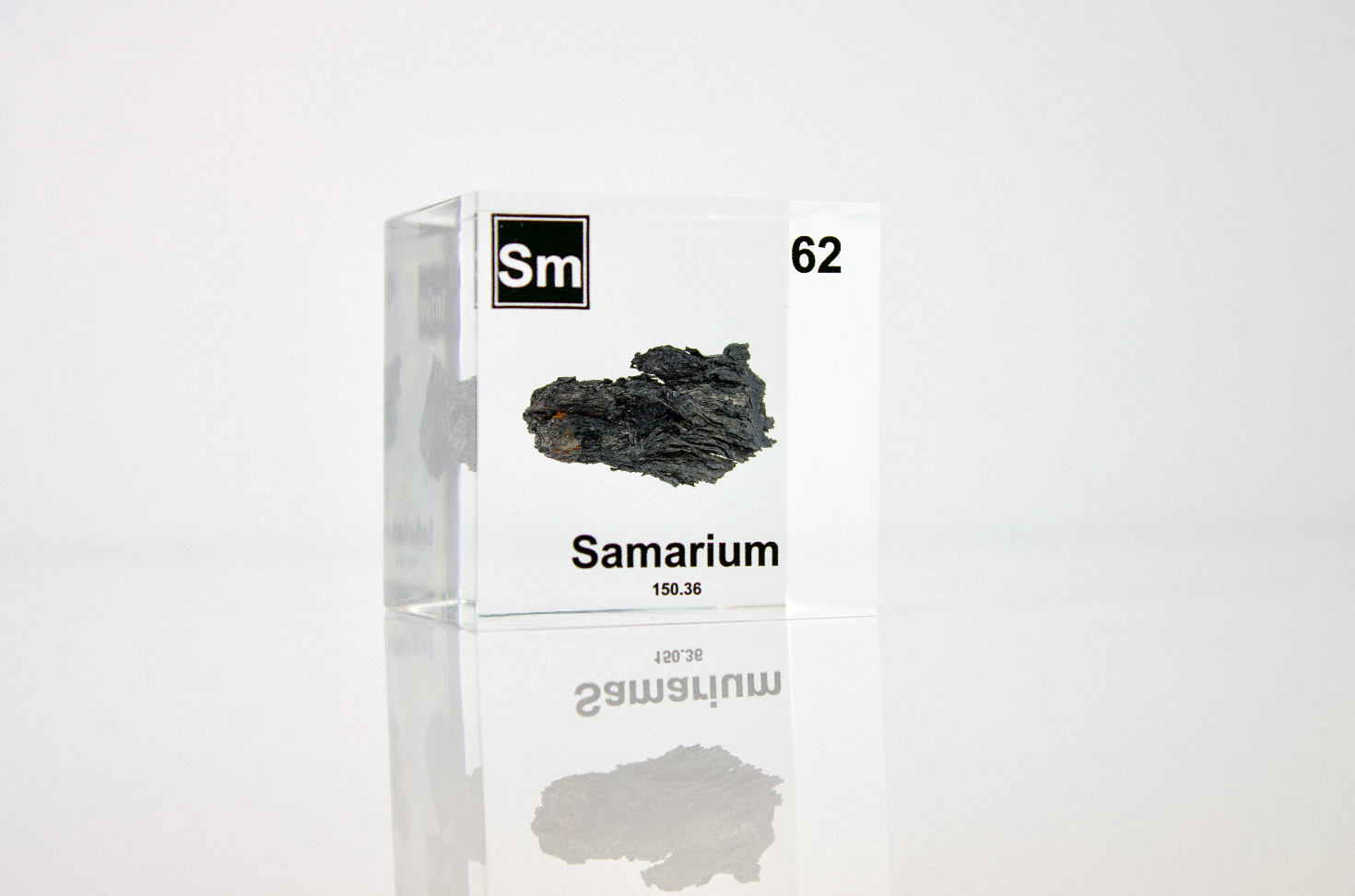 Samarium Element Cube - 2" Acrylic Display - Atomic Number 62
