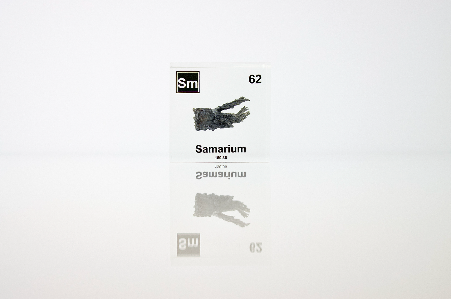 Samarium Element Cube - 2" Acrylic Display - Atomic Number 62