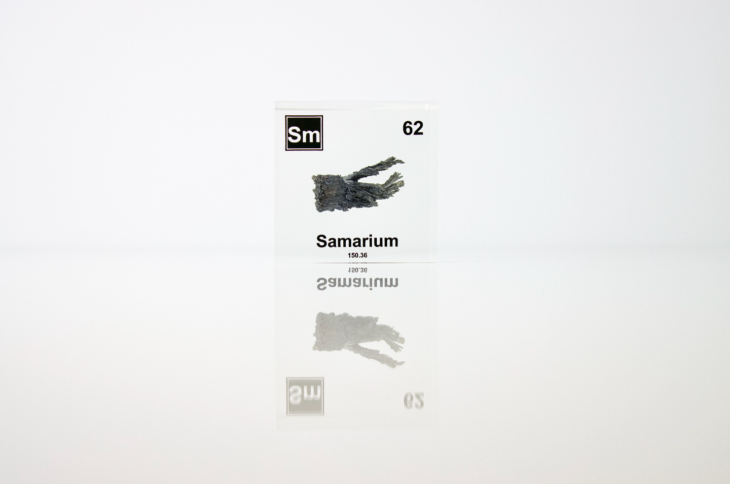 Samarium Element Cube - 2" Acrylic Display - Atomic Number 62