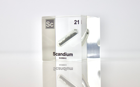 Scandium Element Cube - 2" Acrylic Display - Atomic Number 21