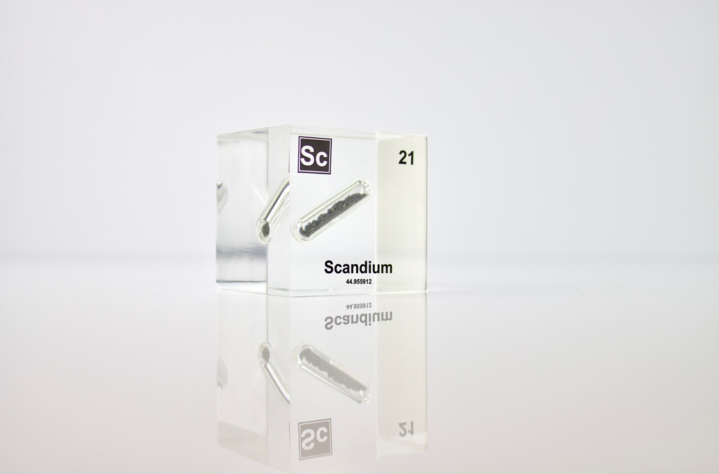 Scandium Element Cube - 2" Acrylic Display - Atomic Number 21