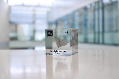 Molybdenum Element Cube - 2" Acrylic Display - Atomic Number 42