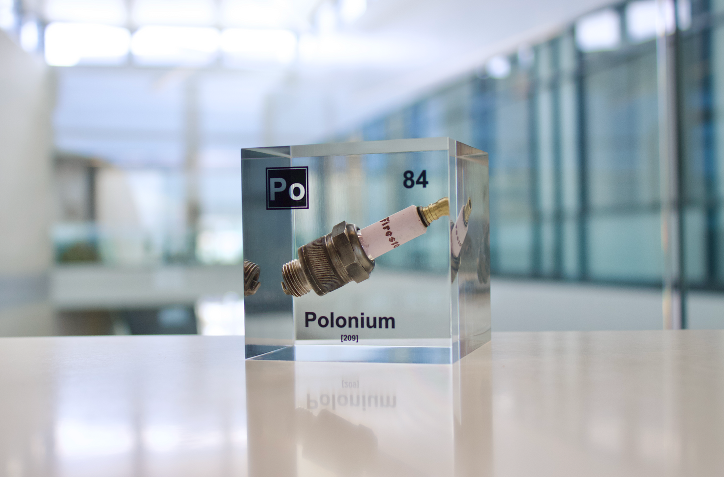 3 Inch Polonium Cube (Spark Plug Sample)