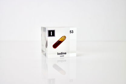 Iodine Element Cube - 2" Acrylic Display - Atomic Number 53