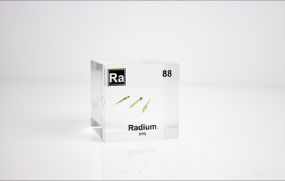Radium Element Cube - 2" Acrylic Display - Atomic Number 88