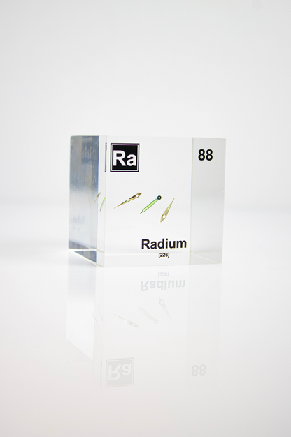 Radium Element Cube - 2" Acrylic Display - Atomic Number 88