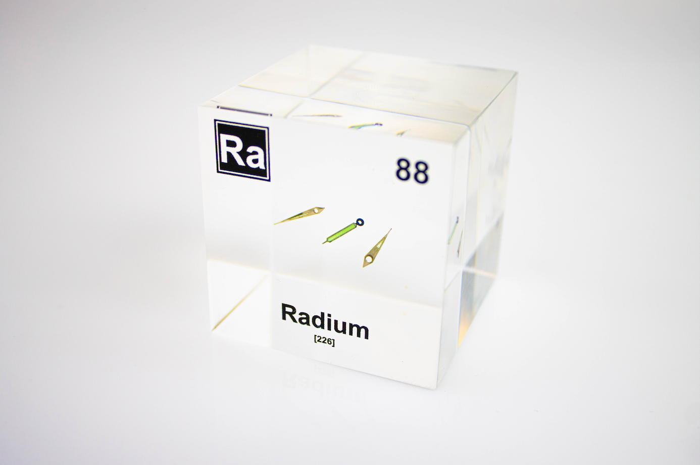 Radium Element Cube - 2" Acrylic Display - Atomic Number 88