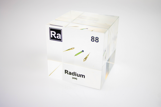 Radium Element Cube - 2" Acrylic Display - Atomic Number 88