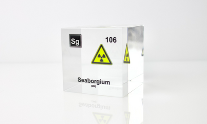 Seaborgium Element Cube - 2" Acrylic Display - Atomic Number 106