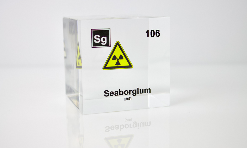 Seaborgium Element Cube - 2" Acrylic Display - Atomic Number 106