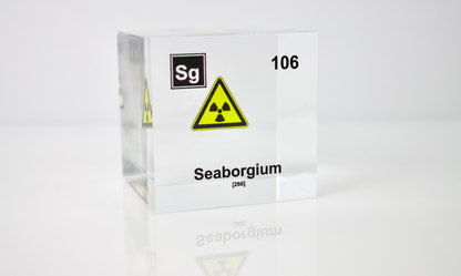 Seaborgium Element Cube - 2" Acrylic Display - Atomic Number 106