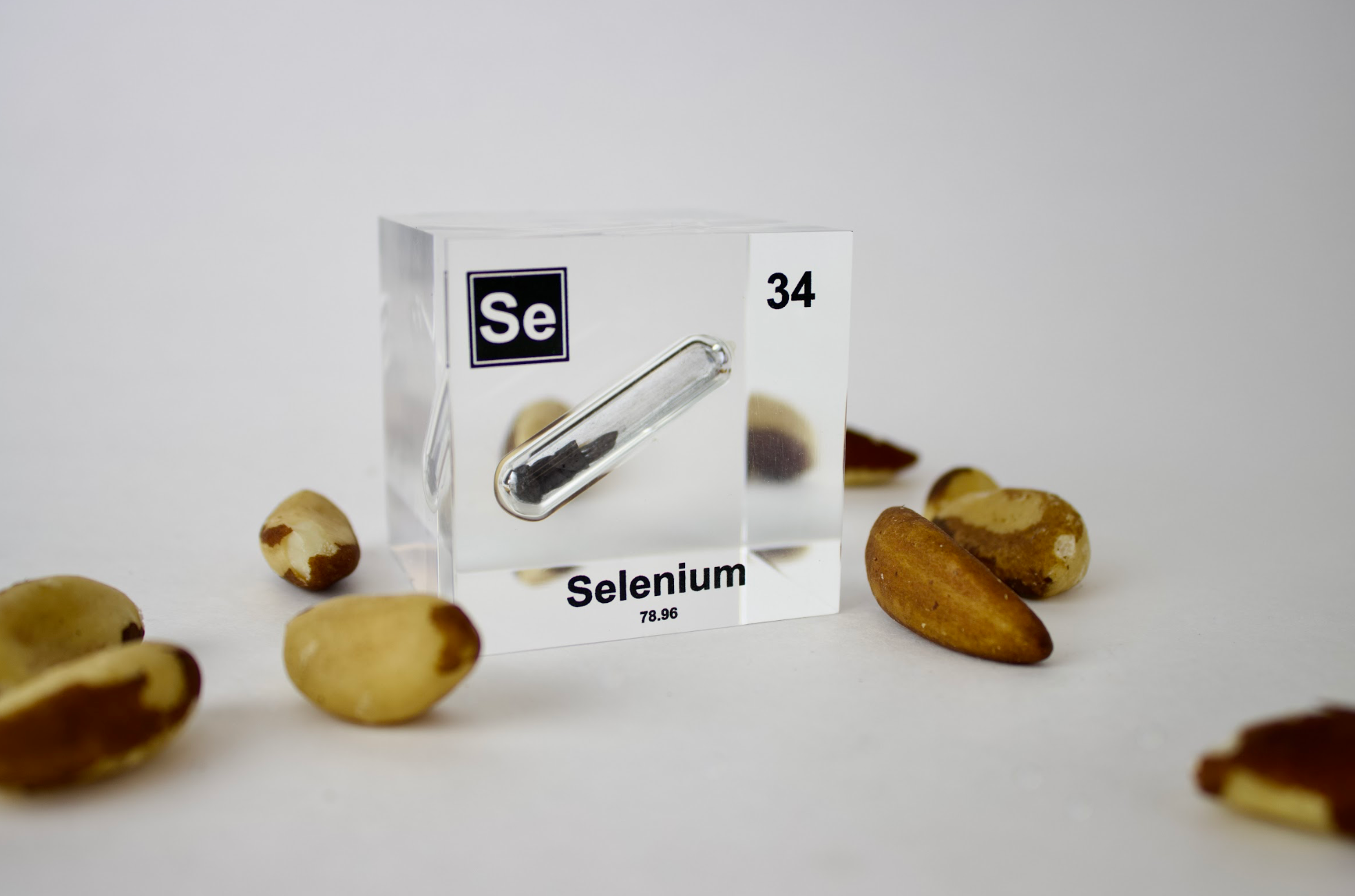 Selenium Element Cube - 2" Acrylic Display - Atomic Number 34