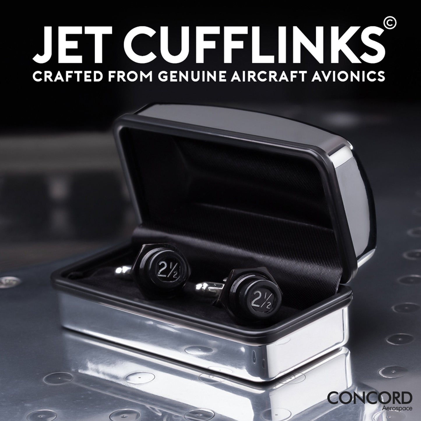 JET CUFFLINKS - CRAFTED FROM THE MIGHTY BOEING 747