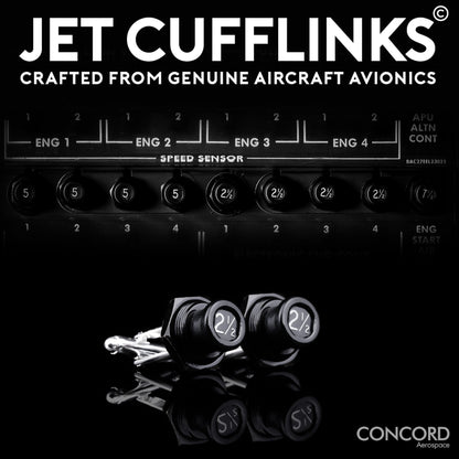 JET CUFFLINKS - CRAFTED FROM THE MIGHTY BOEING 747