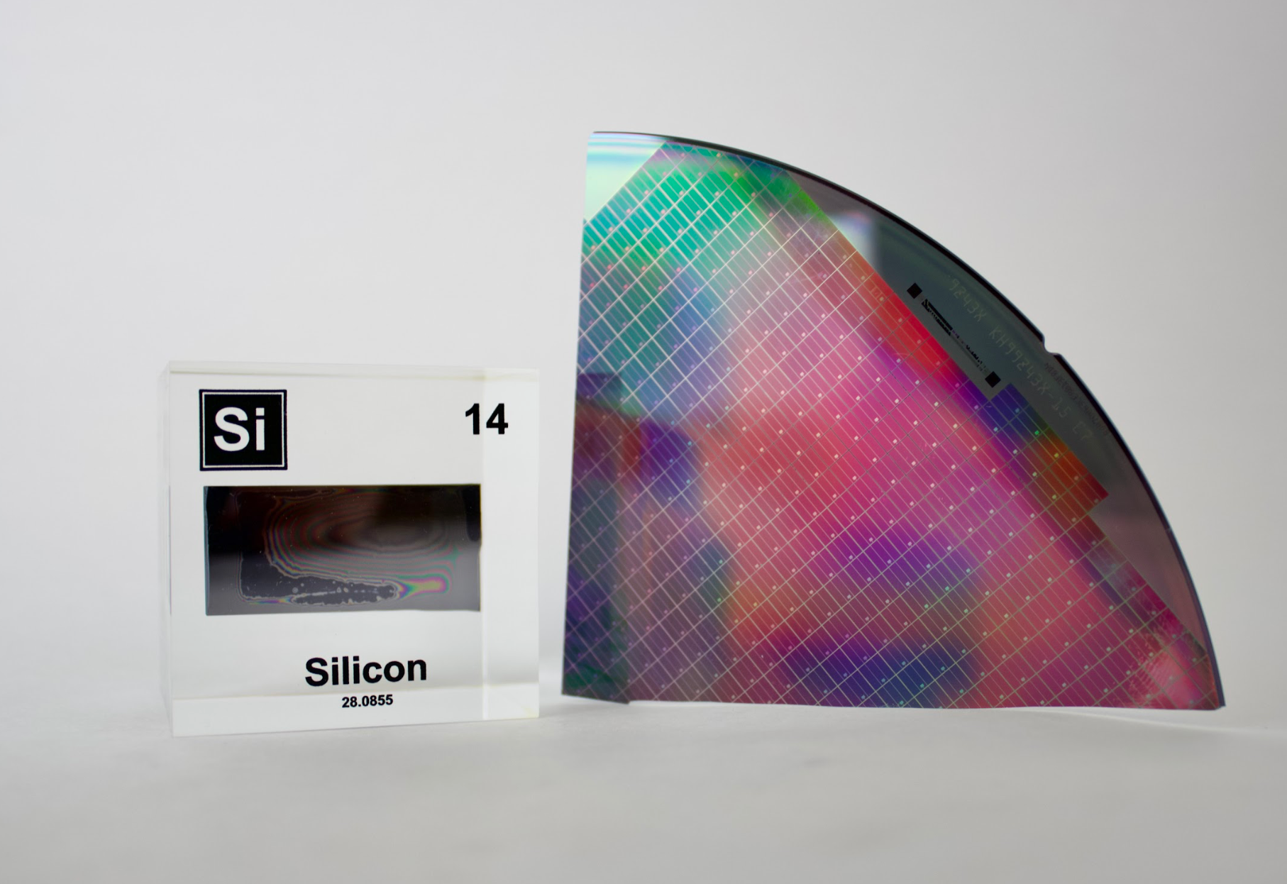 Silicon Element Cube - 2" Acrylic Display - Atomic Number 14