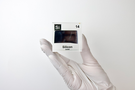 Silicon Element Cube - 2" Acrylic Display - Atomic Number 14