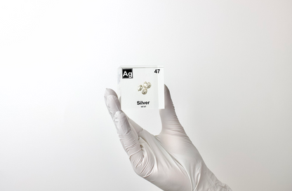 Silver Element Cube - 2" Acrylic Display - Atomic Number 47