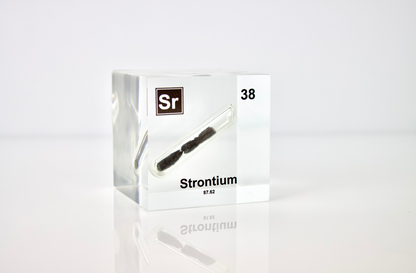 Strontium Element Cube - 2" Acrylic Display - Atomic Number 38