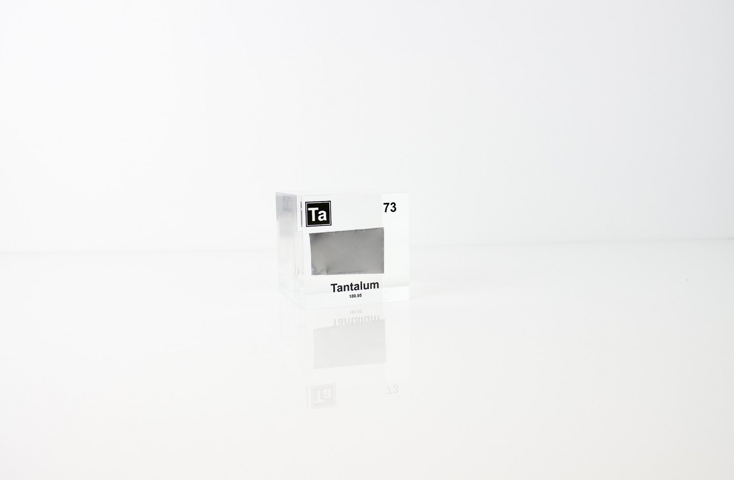 Tantalum Element Cube - 2" Acrylic Display - Atomic Number 73