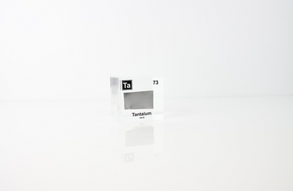 Tantalum Element Cube - 2" Acrylic Display - Atomic Number 73