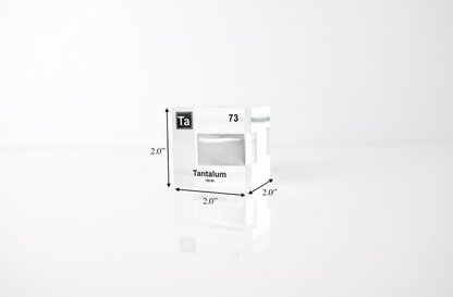 Tantalum Element Cube - 2" Acrylic Display - Atomic Number 73
