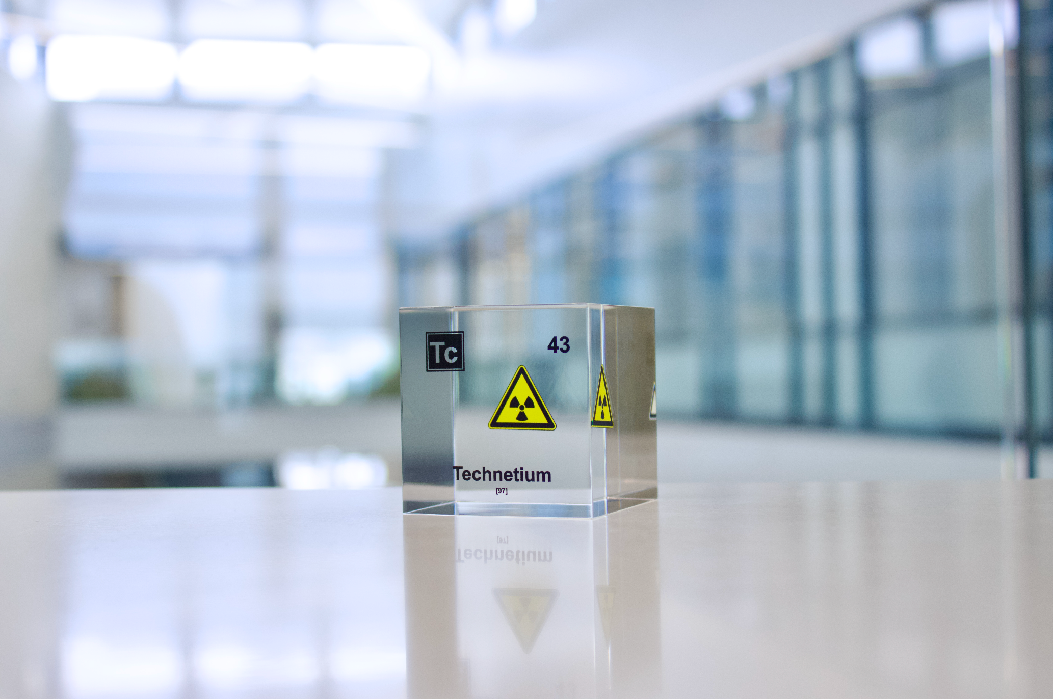 Technetium Element Cube - 2" Acrylic Display - Atomic Number 43