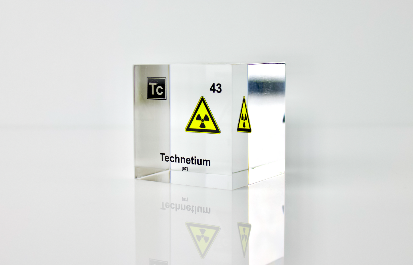 Technetium Element Cube - 2" Acrylic Display - Atomic Number 43