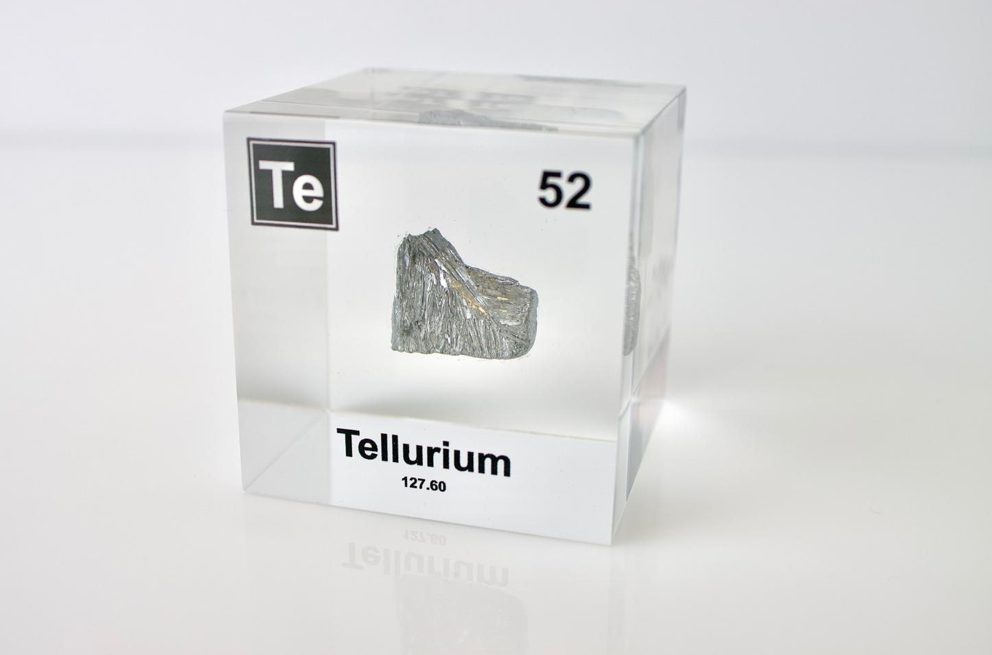 Tellurium Element Cube - 2" Acrylic Display - Atomic Number 52